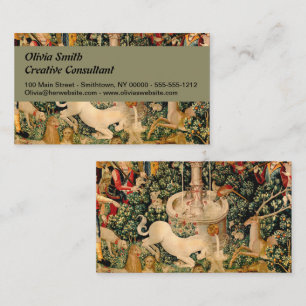 Medieval Unicorn Tapestries Print: Met Cloisters Business Card