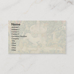 Medieval Unicorn Tapestries Print: Met Cloisters Business Card