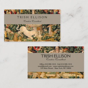 Medieval Unicorn Tapestries Print: Met Cloisters Business Card