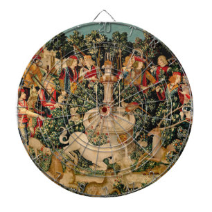 Medieval Unicorn Tapestries Print: Met Cloisters Dartboard