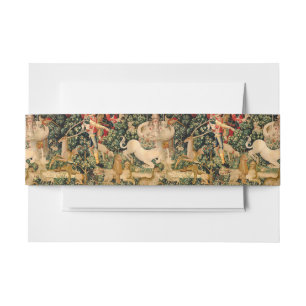 Medieval Unicorn Tapestries Print: Met Cloisters Invitation Belly Band
