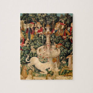Medieval Unicorn Tapestries Print: Met Cloisters Jigsaw Puzzle