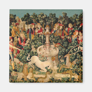 Medieval Unicorn Tapestries Print: Met Cloisters Magnet