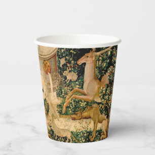 Medieval Unicorn Tapestries Print: Met Cloisters Paper Cups