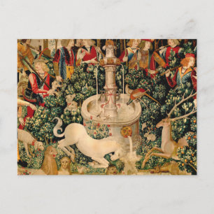 Medieval Unicorn Tapestries Print: Met Cloisters Postcard