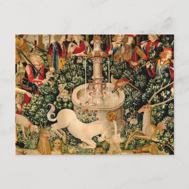 Medieval Unicorn Tapestries Print: Met Cloisters Postcard (Front)