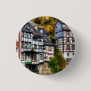 Medieval Village Monschau in Germany 1 Inch Round Button