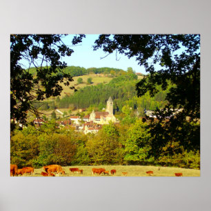 Medieval Village of Plazac Poster
