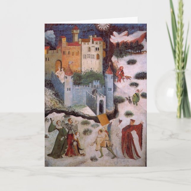 Medieval village scene  card (Front)