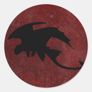 Medieval Vintage Fantasy Dragon Classic Round Sticker