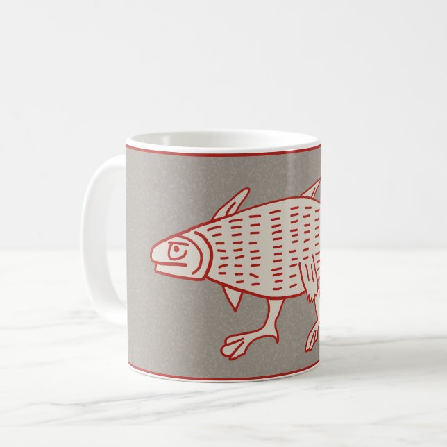 Medieval Walking Fish Coffee Mug (Front Left)