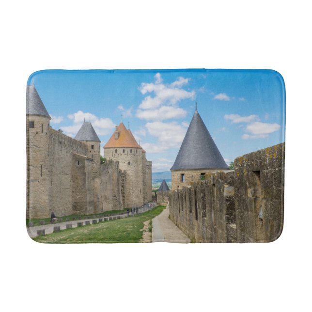 Medieval Walls of Carcassonne Bath Mat (Front)