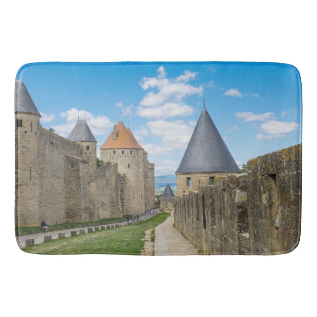 Medieval Walls of Carcassonne Bath Mat (Front)