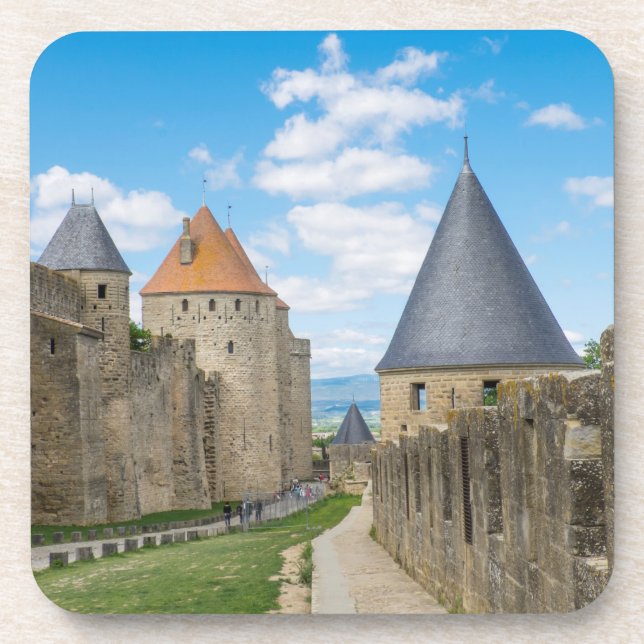 Medieval Walls of Carcassonne Coaster (Front)