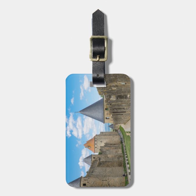 Medieval Walls of Carcassonne Luggage Tag (Front Vertical)
