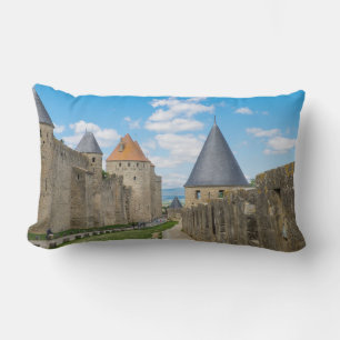Medieval Walls of Carcassonne Lumbar Pillow