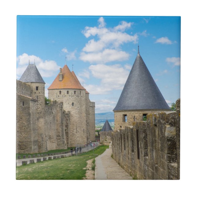 Medieval Walls of Carcassonne Tile (Front)