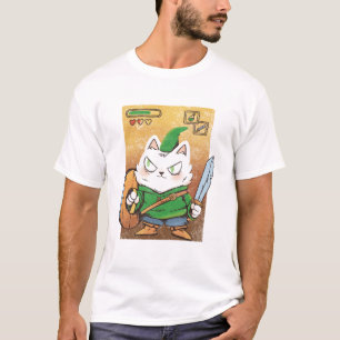 Medieval Warrior Cat Knight Funny Cat T-Shirt Desi