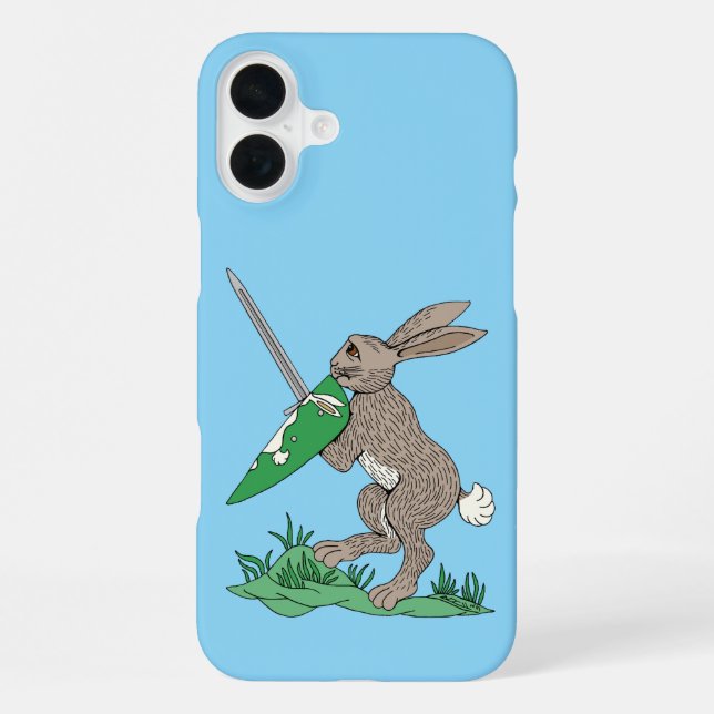 Medieval Warrior Rabbit iPhone Case (Back)