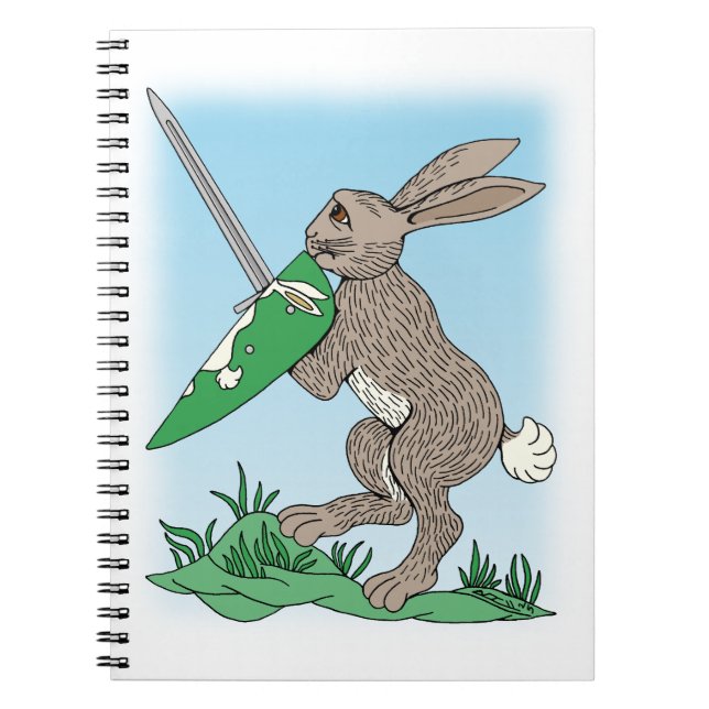 Medieval Warrior Rabbit Notebook (Front)