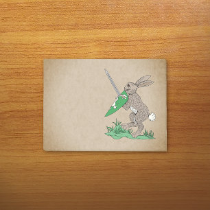 Medieval Warrior Rabbit Post-it Notes