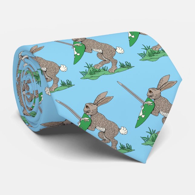 Medieval Warrior Rabbit Tie (Rolled)