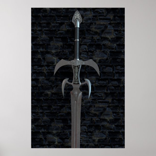 Medieval weapons. Ancient sword Poster (Front)