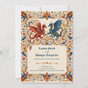 Medieval Wedding Invitation, Ancient Manuscript Invitation