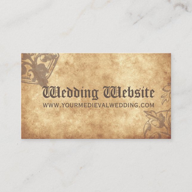 Medieval Wedding Website Card (Front)