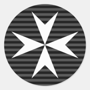 Medieval white cross   Order of St John (UK) Classic Round Sticker