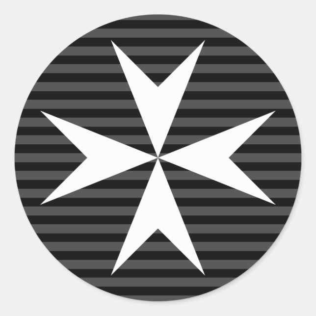 Medieval white cross | Order of St John (UK) Classic Round Sticker (Front)