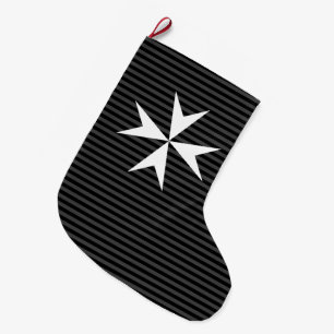 Medieval white cross Order of St John (UK) Large Christmas Stocking