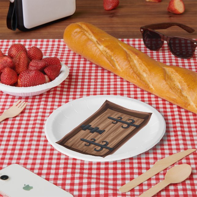 Medieval Wooden Door Paper Plate (Creator Uploaded)
