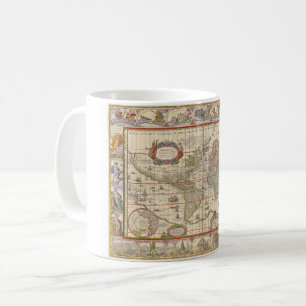 Medieval World Map by Willem Blaeu Coffee Mug
