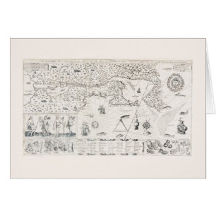 Medieval World map Quebec Nouvelle-France America