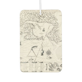 Medieval World map Quebec Nouvelle-France America Air Freshener