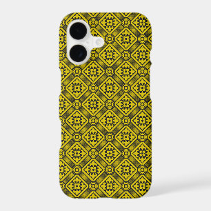 Medieval Yellow Black Lilies Romanesque Pattern