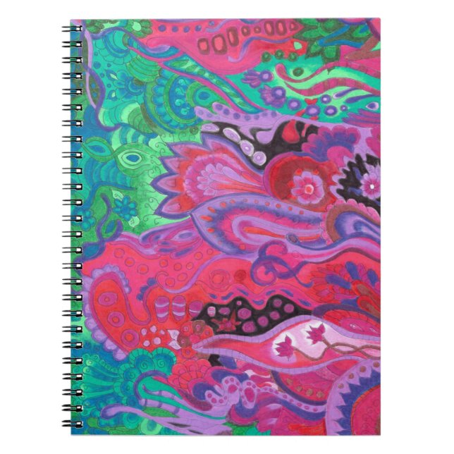 Medilludesign Inner Garden violet green Notebook (Front)