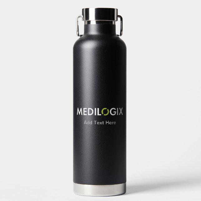 MEDILOGIX 32 oz Water Bottle Text (Front)