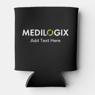 MEDILOGIX Can Cooler White Logo Add Text