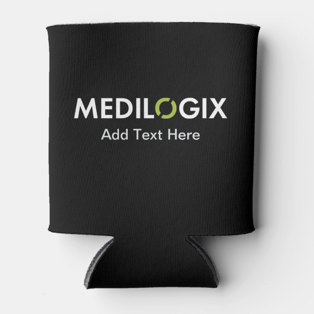 MEDILOGIX Can Cooler White Logo Add Text  (Front)