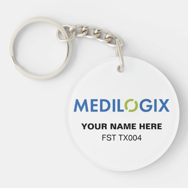 MEDILOGIX Keychain Round Add Text (Devant)