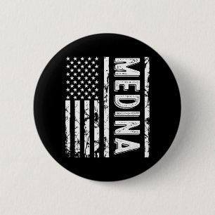 Medina Last Name Funny Surname Team Medina Family 2 Inch Round Button