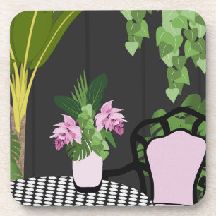 Medinilla Table Centrepiece Garden Courtyard Coaster