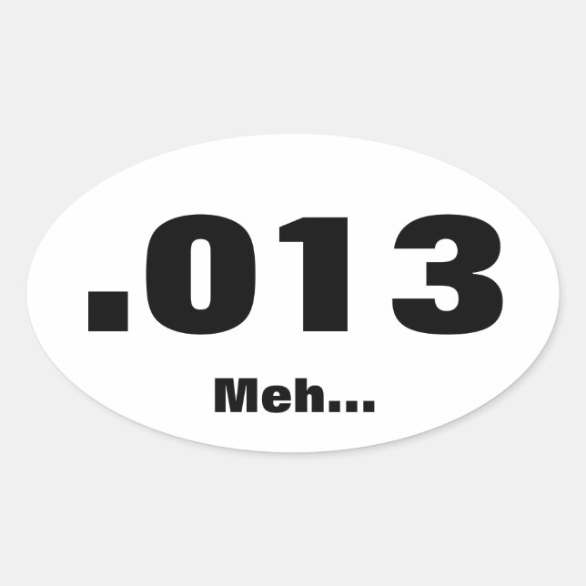 Mediocre Run Oval Sticker (Front)