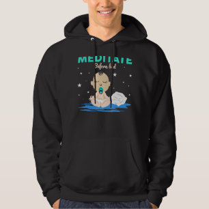 Meditate Before Bed Yoga Pose Meditation Yoga Bab Hoodie