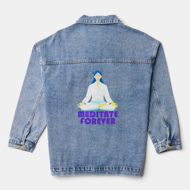 Meditate forever denim jacket (Back)