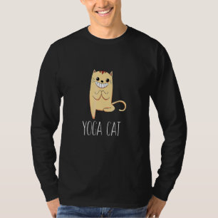 Meditate Sport Fitness Cat Gymnastics Yoga T-Shirt