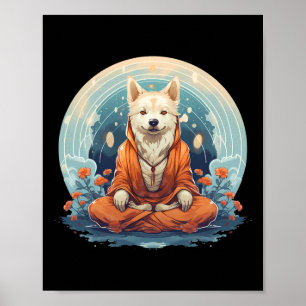 Meditating Animals In Yoga Position - Meditating D Poster