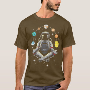 Meditating Astronaut - Galaxy Spaceman Astronomer T-Shirt